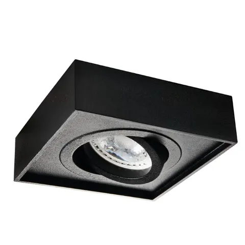 Oprawa sufitowa punktowa 98x98x50mm, GU10 max10W, IP20, czarny; MINI GORD DLP 50-B, KANLUX