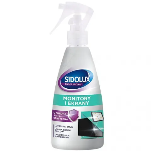 SIDOLUX PROFESSIONAL Środek do mycia płaskich ekranów i monitorów, 200 ml