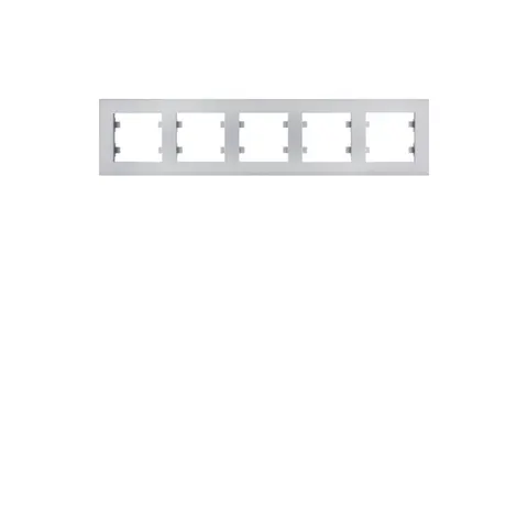 LUMINA Intense Ramka 5-krotna pozioma, srebrny; WL5752, HAGER