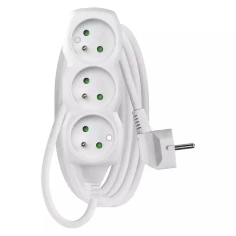 Przedłużacz 3G z/u OMY 3x1 2m, biały; EMOS