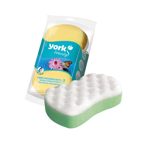 YORK Gąbka kąpielowa i do masażu MOTYL, 1 szt