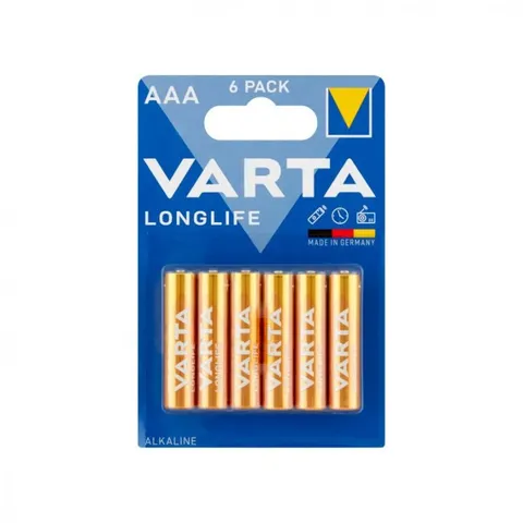 VARTA Baterie alkaliczne LR03 AAA LONGLIFE, 6 szt