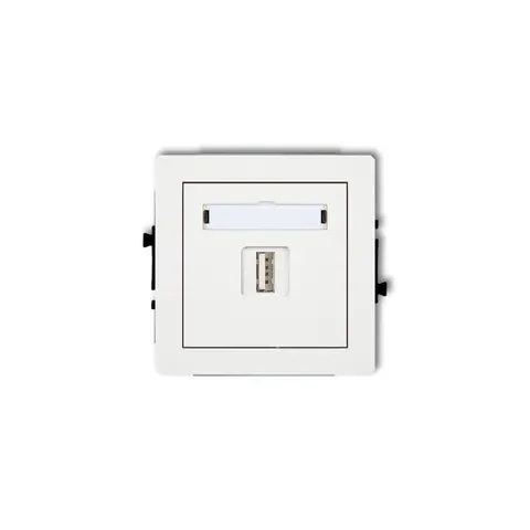 DECO Ładowarka pojedyncza USB A 10W max 5V 2A, moduł, biała; DCUSB-3 KARLIK
