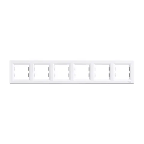 ASFORA Ramka 6-krotna pozioma, biała; EPH5800621 SCHNEIDER ELECTRIC