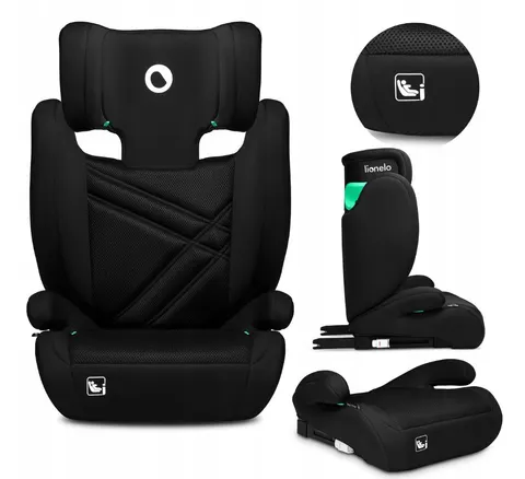 Fotelik Samochodowy Lionelo HUGO Black Carbon isofix I-SIZE 15-36 100-150cm