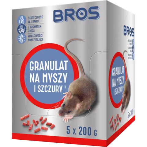 BROS Granulat na myszy, szczury, 1kg