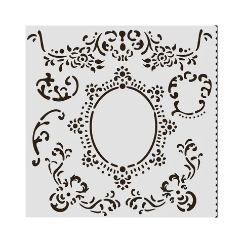 Szablon 3D 18x18 House of Roses border i ramka KSTDQ121
