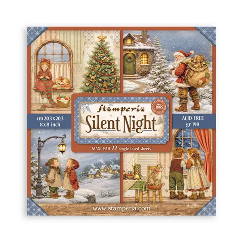 Papier scrap 20x20cm 22 kartki Silent Night SBBSXB28