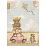 Papier ryżowy A4 DFSA41166 Cozy Familly rodzina i autko