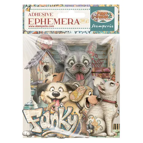 Papier mat samoprzylepny ephemera DFLCT94 Furry Friends 2