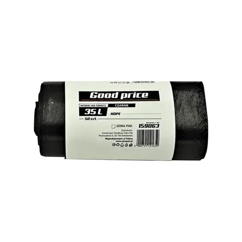 Worki 35L HDPE na odpady 48x57cm GOOD PRICE 50 szt