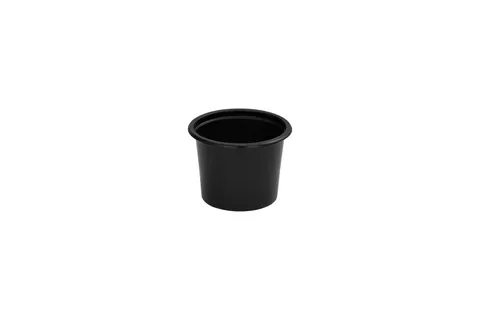 Pojemnik na sos okrągły 100ml CZARNY REUSE 100 szt