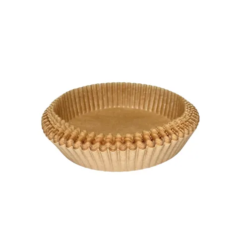 Papilotki do airfryer okrągłe 160x45mm beżowe (_/24/50)