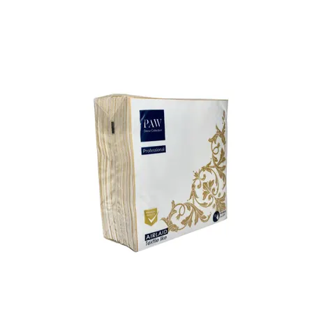 PAW Serwetka Airlaid 40x40 Reverse design motif gold-white 50szt