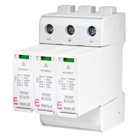 Ogranicznik przepięć DC do systemów PV ETITEC M T12 PV 1100/12,5 Y Typ T1+T2 (kl.B+C)