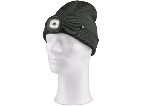 Czapka ocieplana zimowa LED CXS Tynan czarna