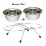 Barry King - Chromowany stojak z dwiema miskami 2.8 L