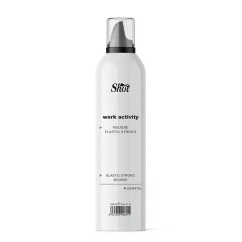 Pianka do włosów Shot Work Activity Mousse Elastic Strong 300 ml – mocne utrwalenie i elastyczna objętość