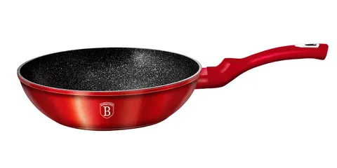 WOK GRANITOWY 28cm BERLINGERHAUS RED METALLIC BH-1267