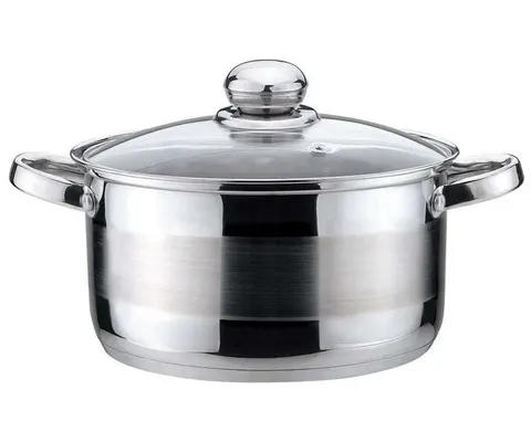 GARNEK STALOWY Z POKRYWĄ 12cm KINGHOFF CHEF 0,5L
