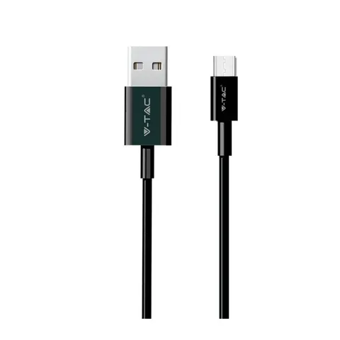 Przewód USB Typ C 1m CZARNY (seria srebrna) VT-5322