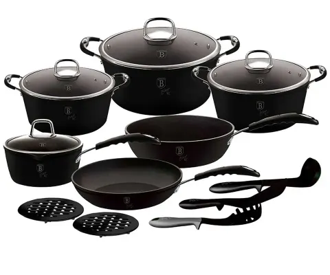 GARNKI TYTANOWE BERLINGERHAUS BH-6129 BLACK PROFESSIONAL