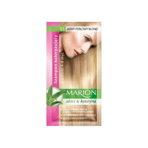 MARION Szampon koloryzujący 4-8 myć 51 JASNY PERŁOWY BLOND, 40 ml