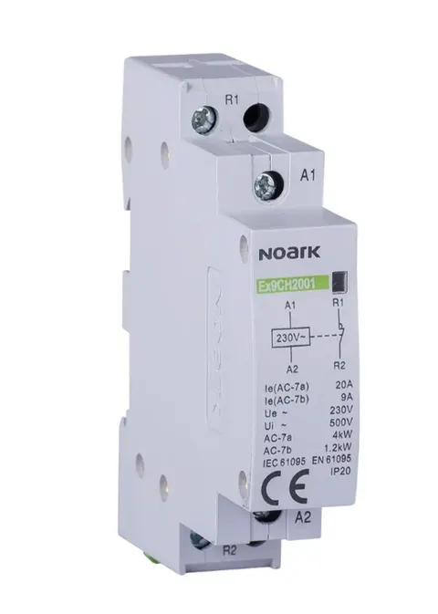 Stycznik modułowy 25A 2NO 25A/230VAC 50/60Hz 107320 NOARK