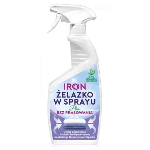 IRON Żelazko w sprayu Plus odświeża, wygładza ubrania, usuwa zagniecenia 750 ml