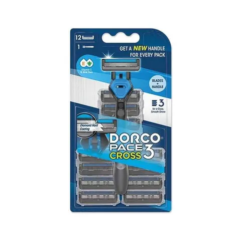 DORCO MEN PACE 3 Maszynka do golenia + 12 wkładów ZESTAW