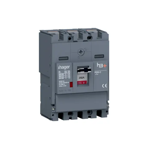 MCCB Rozłącznik mocy h3+ P250 3P 250A; HCT250AR, HAGER