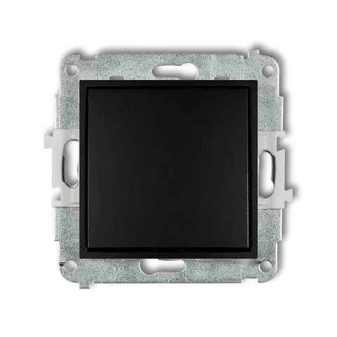 MINI Łącznik jednobiegunowy 10A 250V, moduł, czarny mat; 12MWP-1 KARLIK