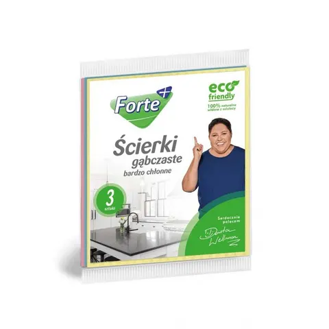FORTE+ Ścierki gąbczaste ECO FRIENDLY, 3 szt