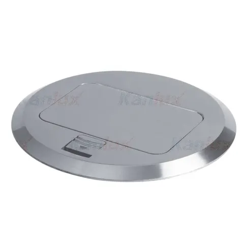 Puszka podłogowa BIURO+ 04-0042-100 IP20 ALUMINIUM na 3-moduły 1/2 K45