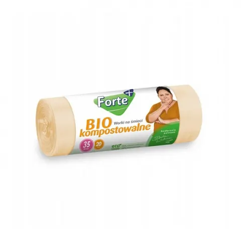 FORTE+ Worki BIO kompostowalne beżowe 35 L, 20 szt
