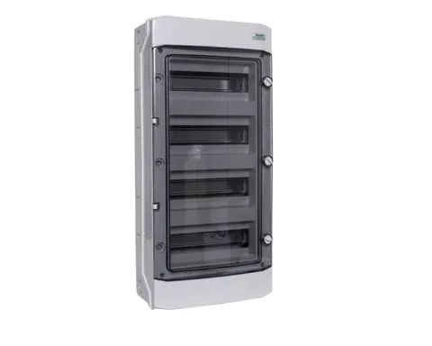 Rozdzielnica elektryczna natynkowa hermetyczna 48 modułów 4x12M IP65 400VAC 1500VDC z listwą N+PE, odporna na UV, drzwi przezroczyste, PHS 48T; 101814, NOARK ELECTRIC