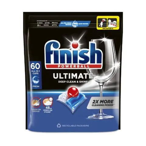 FINISH Ultimate All in 1 Fresh 60 szt. – tabletki do zmywarki, skuteczne czyszczenie i połysk