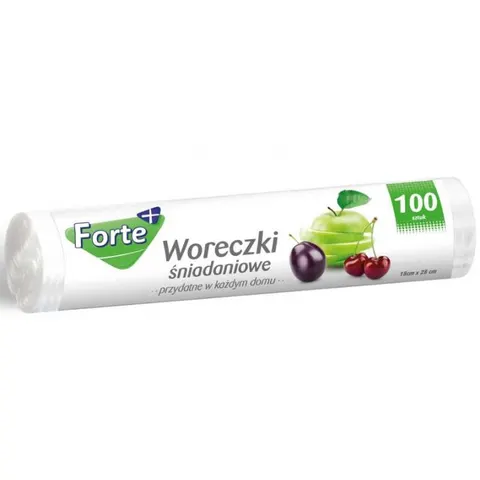 FORTE+ Woreczki śniadaniowe, 100 szt