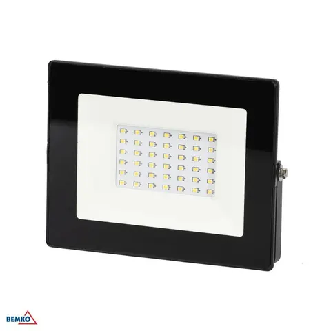 Naświetlacz LED SMD KASTEL 30W 4000K 2400lm IP65 czarny; C64-LFK-030BL-4K, BEMKO
