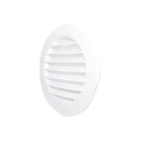 Kratka wentylacyjna okrągła wentylator fi100mm, wymiary zewn: fi133x26mm, biały, KRO 100; 007-0184, DOSPEL