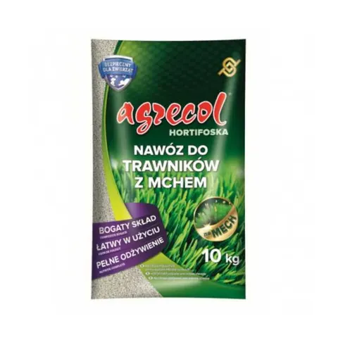 AGRECOL HORTIFOSKA Nawóz granulowany DO TRAWNIKÓW Z MCHEM, 10 kg