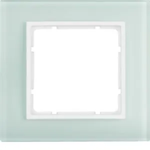 B.7 Ramka 1-krotna, szkło białe/biały mat; linia projektowa: B.7; HAGER