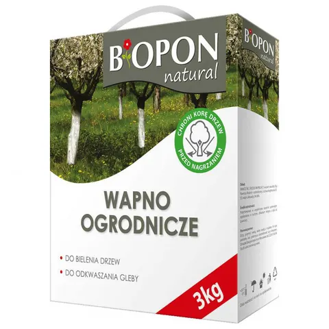 BIOPON WAPNO 3KG OGRODNICZE DO BIELENIA I ODKWASZANIA GLEBY