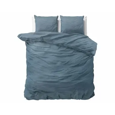 240x220 kpl pościeli STONE WASHED bawełna niebieski