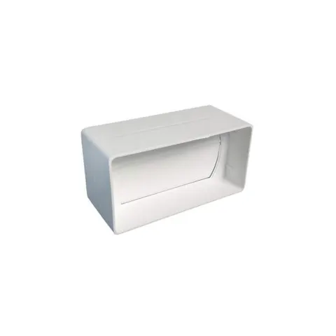 Łącznik kanałów z przepustnicą o wymiarach 110x55mm, biały, D/ŁPP 110x55; 007-0306, DOSPEL