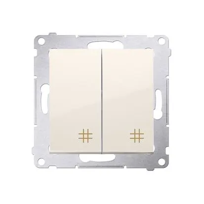 SIMON54 Łącznik krzyżowy (2x moduł) 10AX, 250V~szybkozłączka; krem