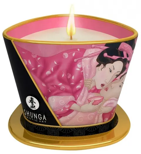 Shunga - świeca do masażu - Róża 170 ml