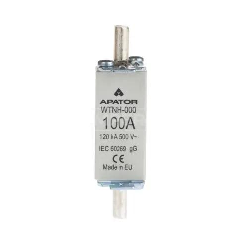 Wkładka topikowa przemysłowa zwłoczna NH000 gG 100A (WT-00C/gG 100A); 1115282113T, APATOR
