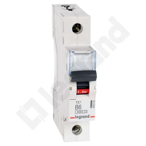Wyłącznik nadprądowy 1P B 6A 6kA 230/400VAC S301 TX3; 403353 LEGRAND