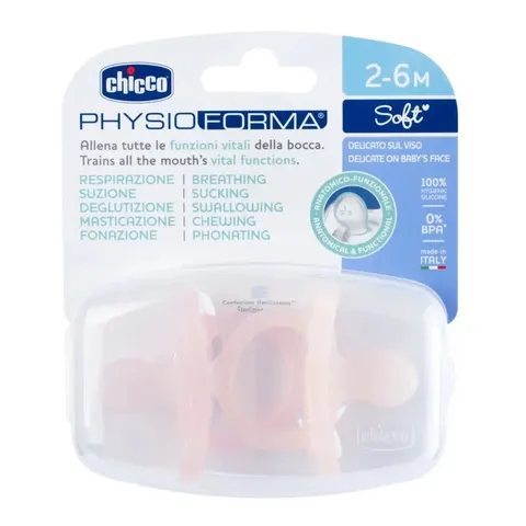 Artsana S.p.A. - PhysioForma Soft smoczek silikonowy uspokajający 2-6m Różowy 2szt.